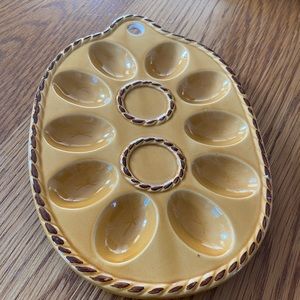 Vintage Deviled Egg Ceramic Platter